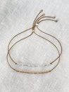 Bracelet Pépites - lien vert doré